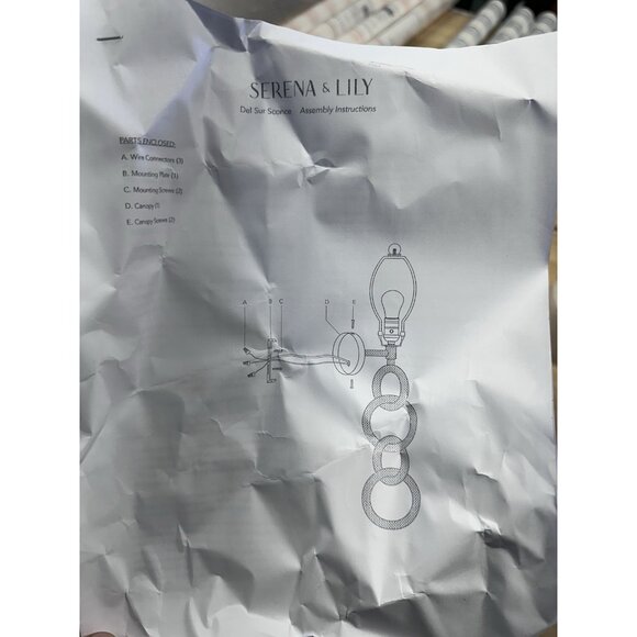 Serena & Lily Del Sur Coco Bead Sconce (NO SHADE)-Beige - Picture 7 of 7